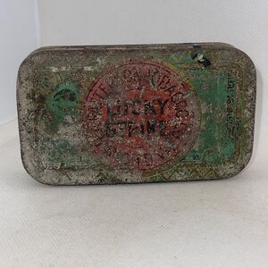 Antique Lucky Strike Cut Plug Tobacco Tin Patterson Tobacco Co